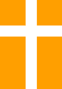White Cross on Rectangular background.